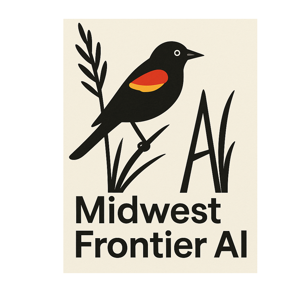 Screenshot of Red-Winged Blackbird logo for Midwest Frontier AI Consulting